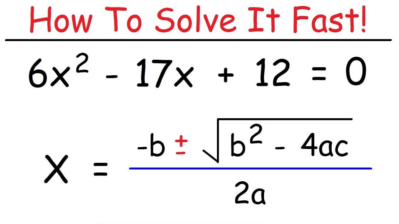 Quadratic Equations Formulas Methods And Examples