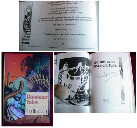 Ray Bradbury Dinosaur Tales Signed Edition Mint Beautiful Copy Ray