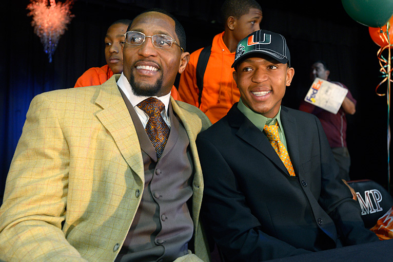 Ray Lewis Joins His Son On Signing Day As Ray Lewis Iii Picks Miami