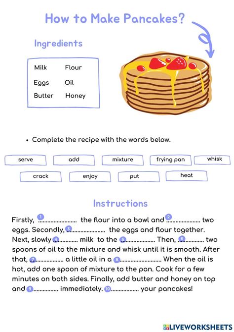 Reading And Using A Recipe