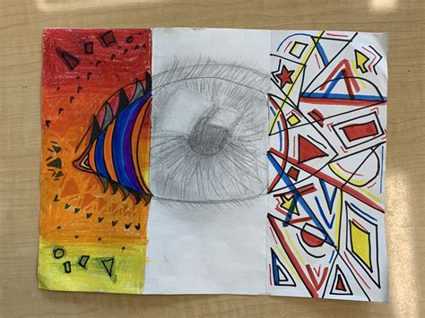 Real Abstract And Non Objective Drawing Art Lesson 4Th Grade