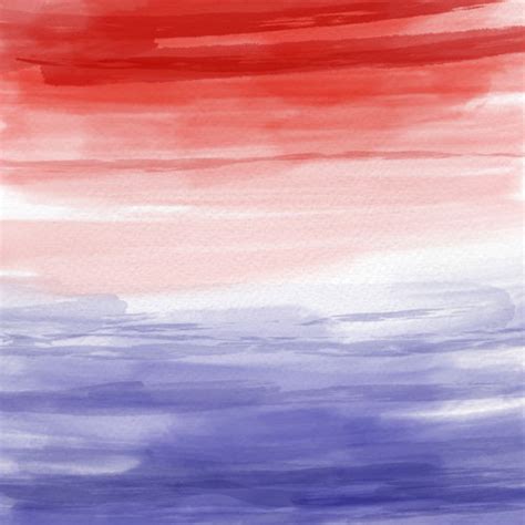 Red White And Blue Watercolor Strokes Heat Transfer Source