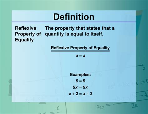 Reflexive Property of Equality Explained