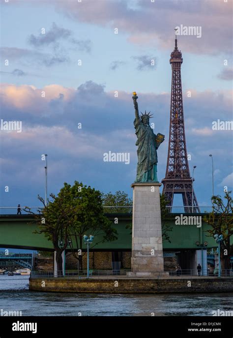 Replica Of The Statue Of Liberty Paris France Stock Photo Alamy