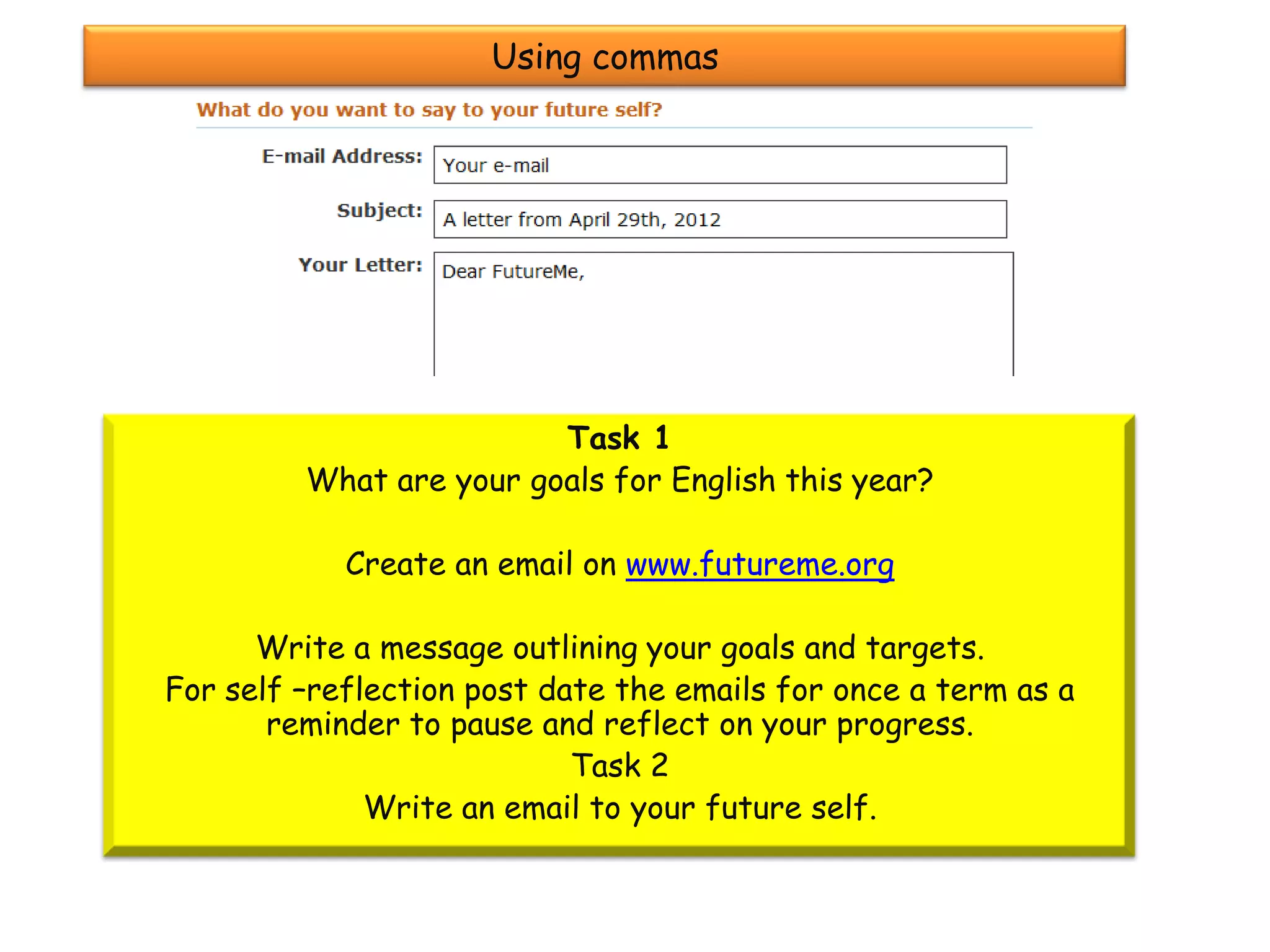 Reviewing Commas Lesson