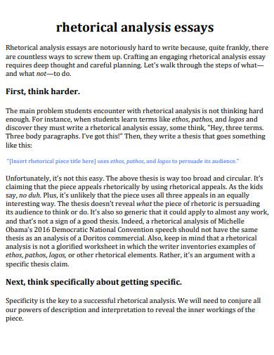 Rhetorical Analysis Essay Example Tips Samples