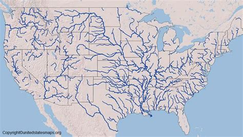 River Map Of Us United States Maps