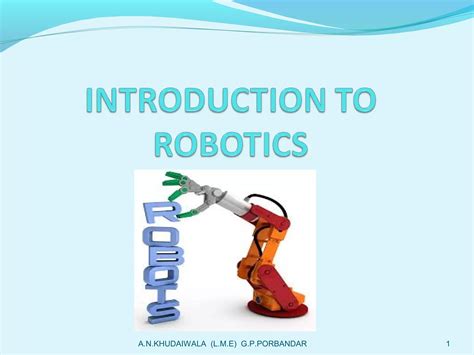 Robotics Introduction Ppt
