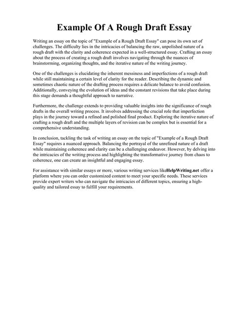 Rough Draft Example Guide