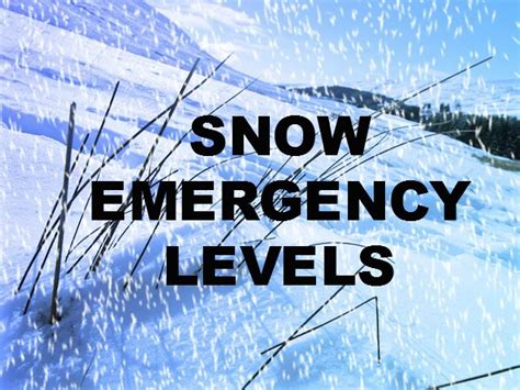 Safe Driving Know Levels Of Snow Emergency Anderson Township