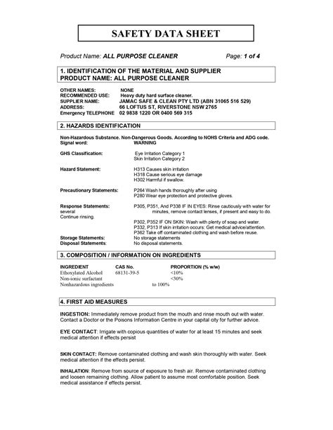 Safety Data Sheets Sds For House Cleaning Supplies Ask A House Cleaner