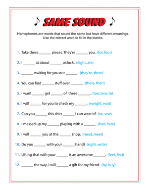 Same Sound Different Spelling Interactive Worksheet Education Com