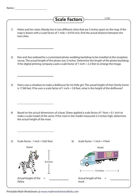 Scale Factors Word Problems Online Exercise For Live Worksheets