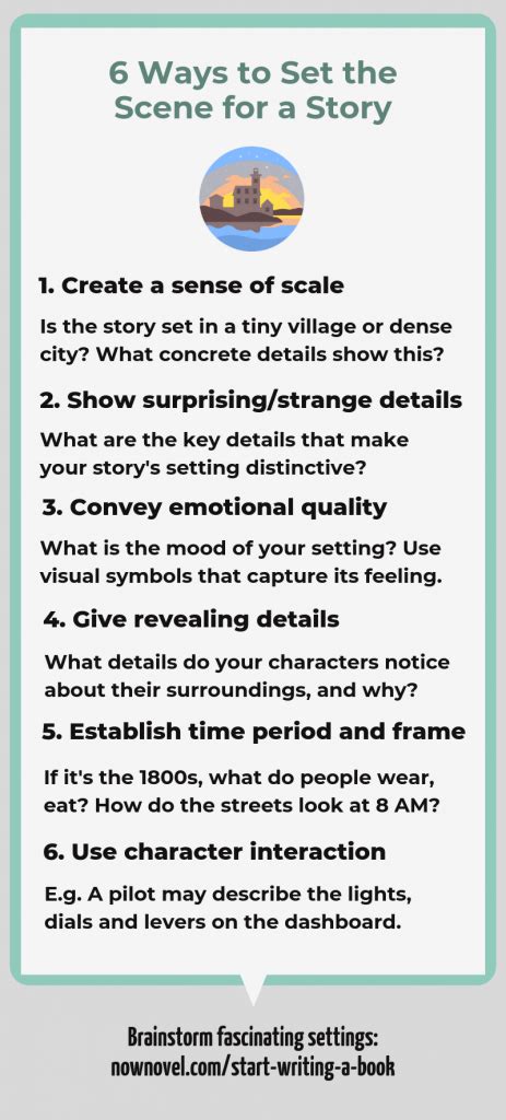 Setting The Scene 6 Ways To Introduce Place In Stories Now Novel