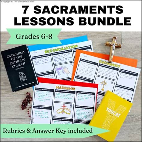 Seven Sacraments Catholic Middle School Religion Lessons Digital