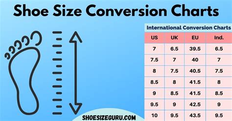 Shoe Size Guru Shoe Size Charts Tables And Guides