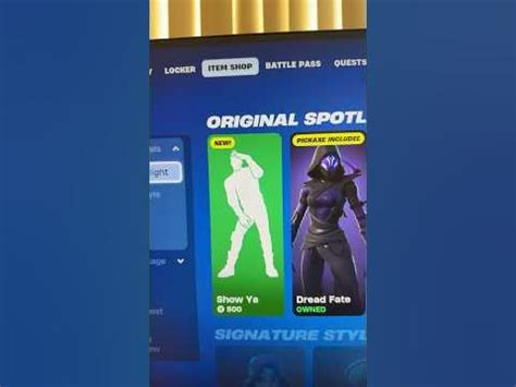 Show Ya Emote In Fortnite Item Shop Fortnite New Emote Showya Fyp