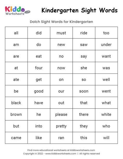 Simple Sign Language Printable Printable Sight Words List