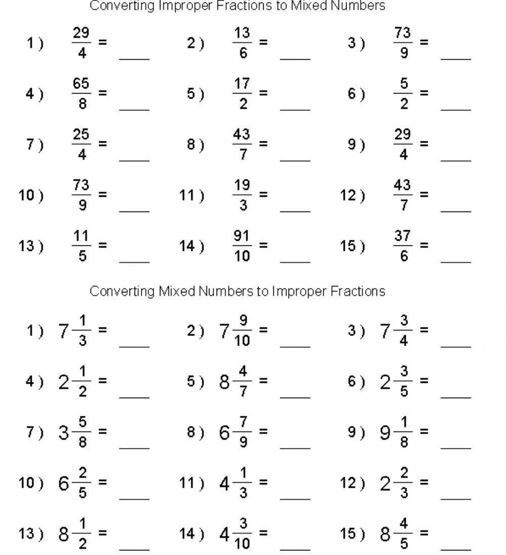 Simplifying Fractions How To Simplify Improper Fractions