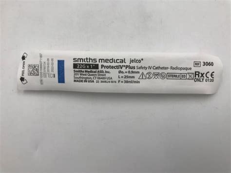 Smiths Medical 3060 Jelco Protectiv Plus Safety Iv Catheter Radiopaque