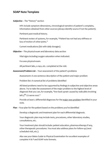 Soap Note Template Word Fresh 35 Soap Note Examples Blank Formats