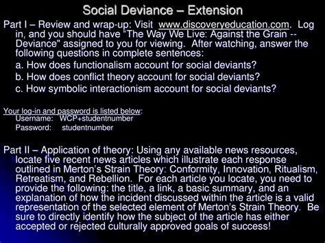 Social Deviance Part Ii Theories Ppt Download