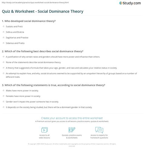 Social Dominance Overview Theory Examples Lesson Study Com