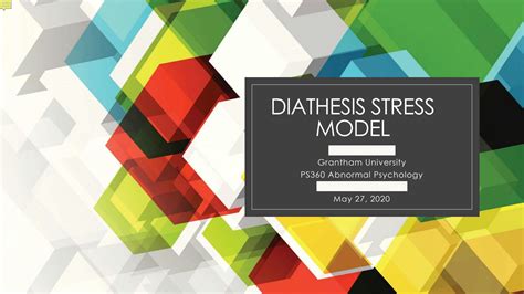 Solution Abnormal Psychology Presentation Diathesis Stress Model