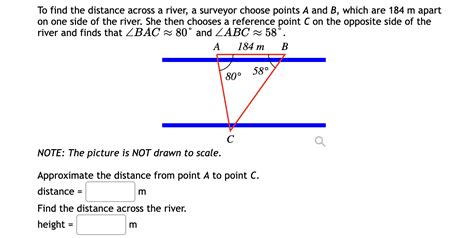 Solved 1 Point Here Is A Way To Find The Distance Across Chegg Com