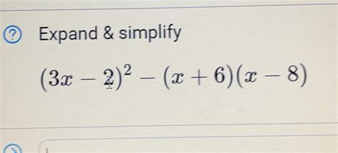 Solved Expand And Simplify X 5 X 6 Math