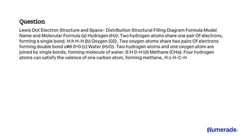 Solved Lewis Dot Electron Structure And Space Distribution Structural
