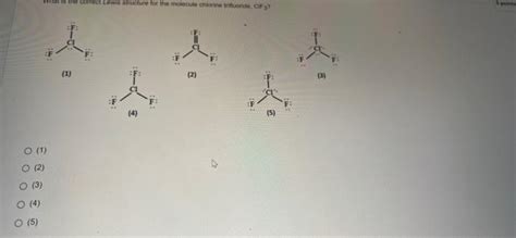 Solved O 1 O 2 3 4 Whil Is The Correct Lewis Str