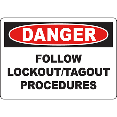 Spanish Follow Lockout Tagout Procedures Sign E3446sp By Safetysign Com