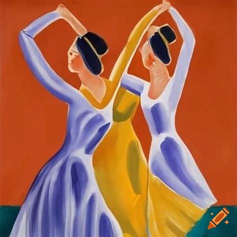 Spanish Women Dancing In Style Matisse Art On Craiyon