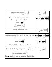 Special Trigonometric Limits Numeric Analytical Approaches Course Hero