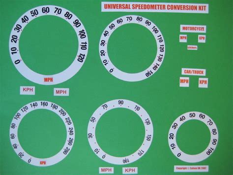 Speedo Overlay Conversion Kit Stickers Mph Or Kph White Speedometer