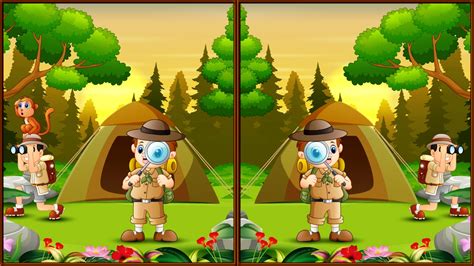 Spot 5 Differences Camping Difference Game Play Online At Simple Game