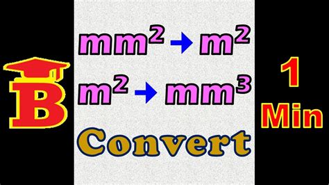 Sq Mm To Sq M Sq M To Sq Mm Conversion Youtube