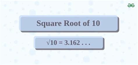What is Sqrt of 10