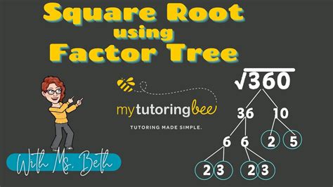 Square Root Of 4 Using Factor Tree Youtube