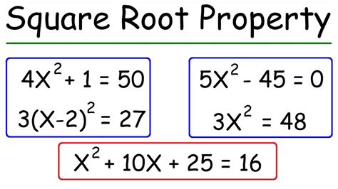 5 Ways Square Root Property