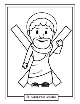 St Andrew Apostle Story And Coloring Page Sophia Teachers