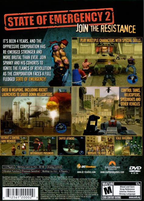 State Of Emergency Sony Playstation 2 Game