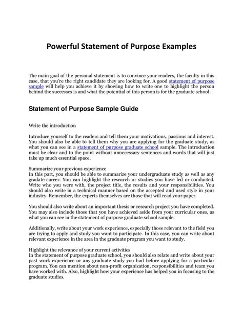 Statement Of Purpose Sample Your Complete Guide To An Awesome Sop Pdf