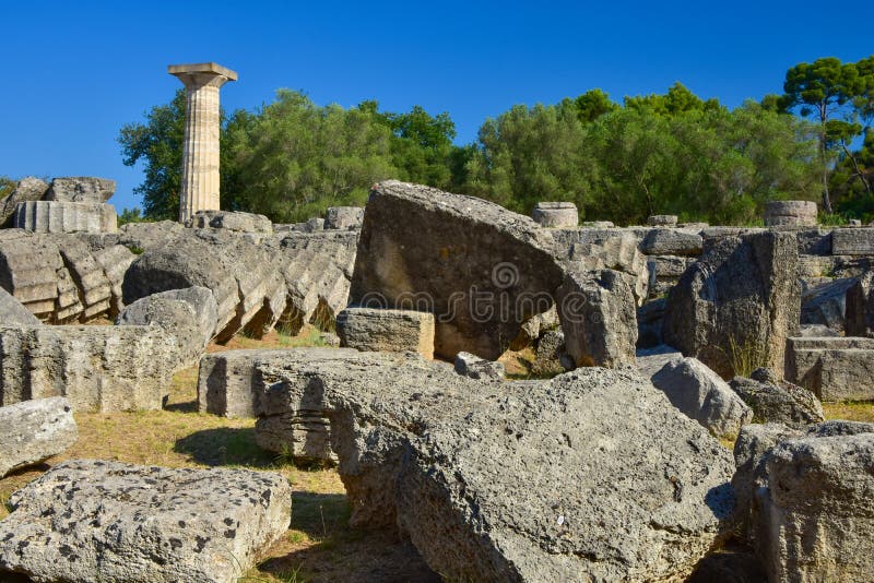 Statue Of Zeus At Olympia Seven Wonders Of The Ancient World Editorial