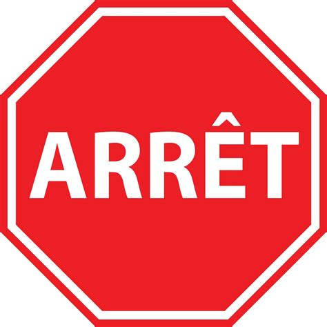 Stop Arret Sign Red Stock Image Image Of French Arret 25884023