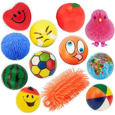 Stress Balls Puffer Stress Relief Toys Value Assortment Bulk 1 Dozen