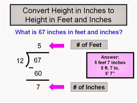 Student Survive 2 Thrive Convert Height To Feet And Inches Examples