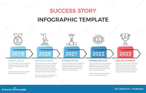 Success Story Timeline Infographics Template