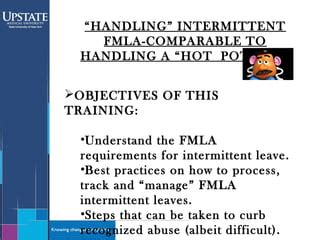 Suhra Presentation Handling Intermittent Fmla Oct 2015
